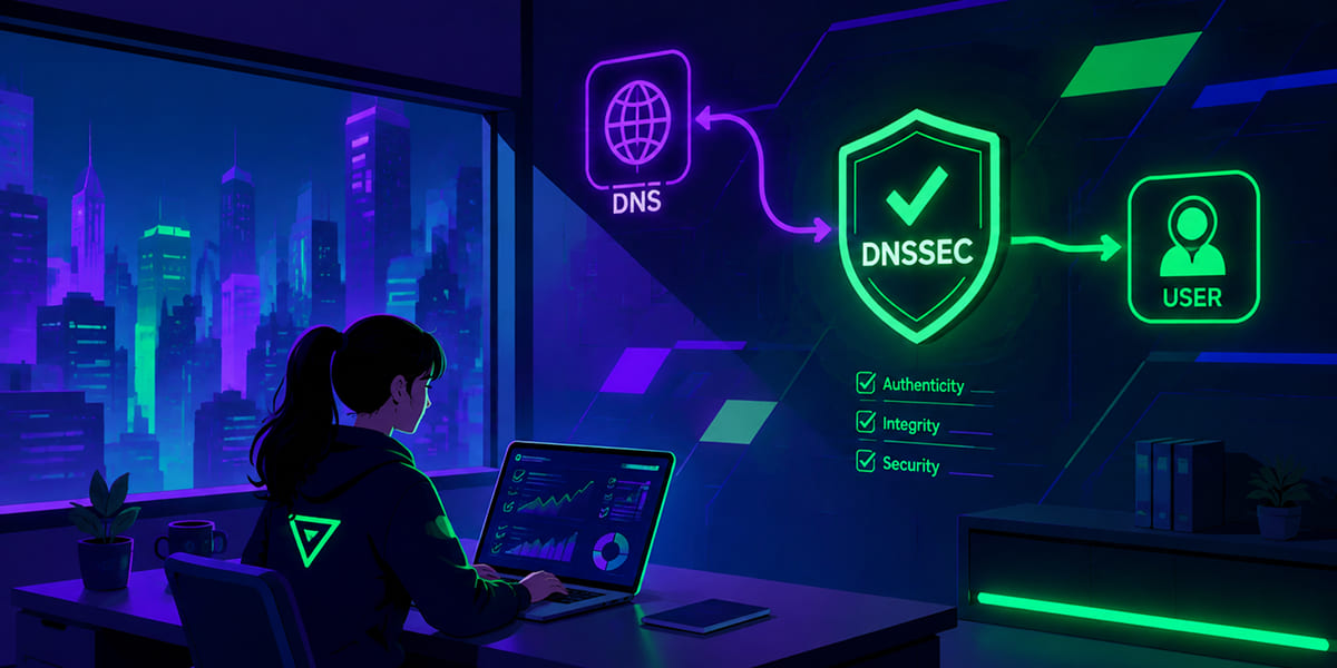 DNSSEC verification protecting DNS responses between DNS infrastructure and a user