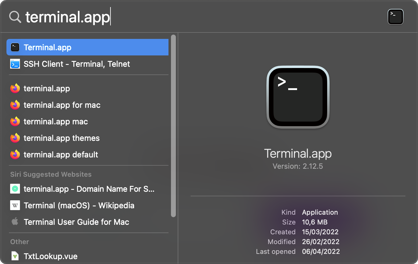 Open a terminal on a Mac