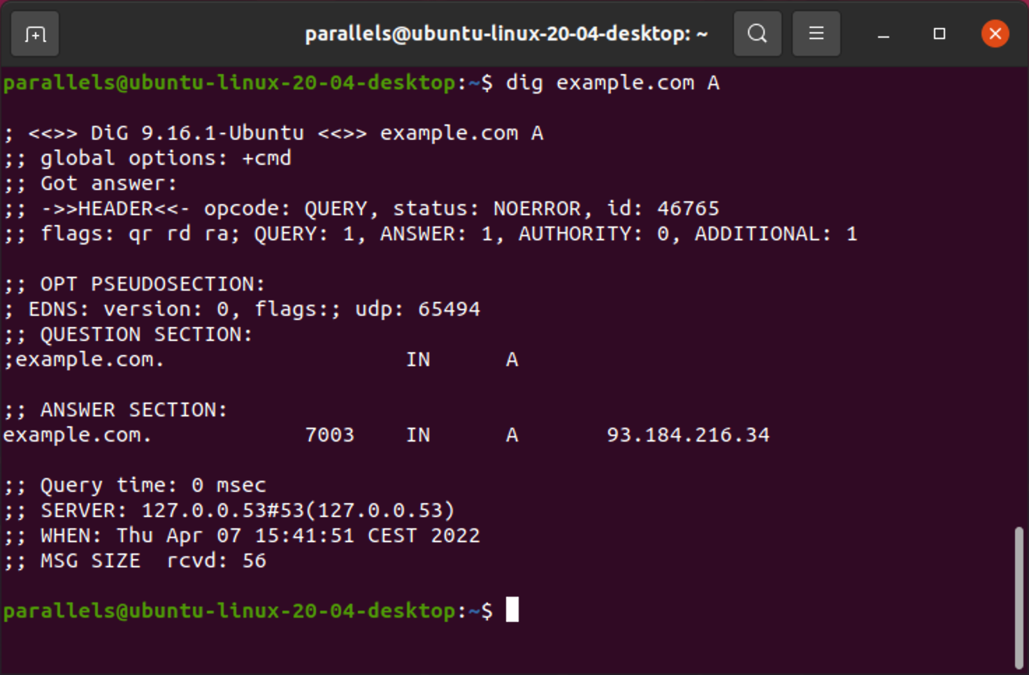 IPv4 lookup in Linux