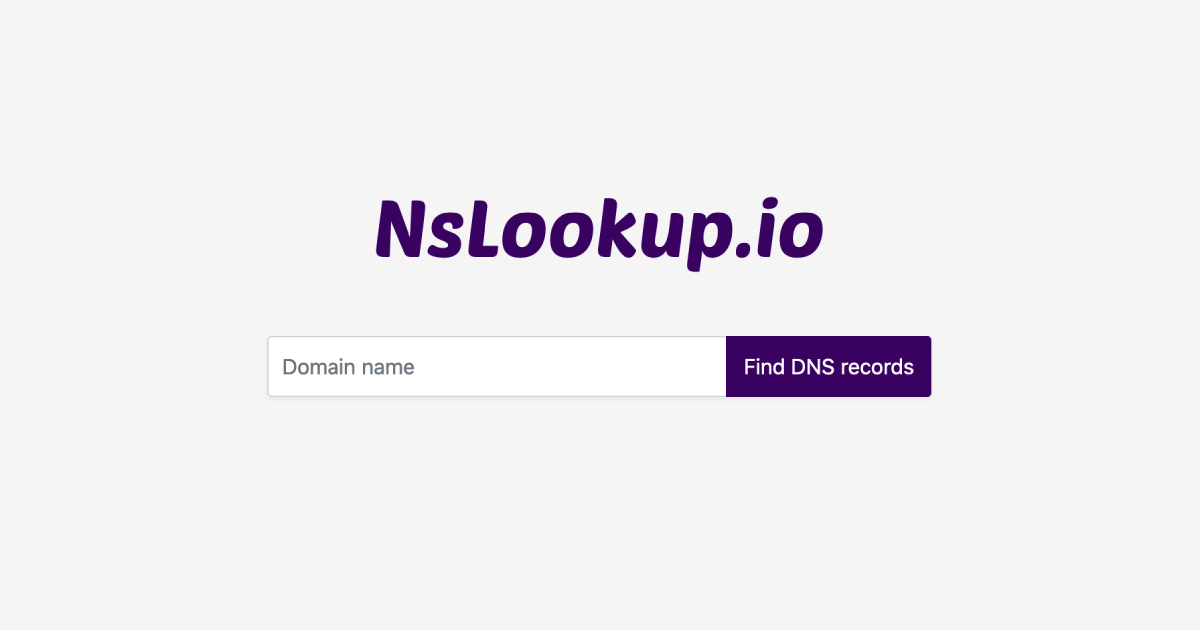 www.nslookup.io